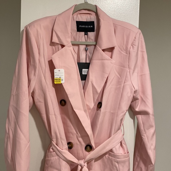 PRICE DROP❗️Women’s Parisian pink double breasted tie belt jacket. Size 14 - Picture 2 of 7
